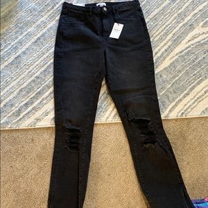 Brand new skinny high rise black jeans